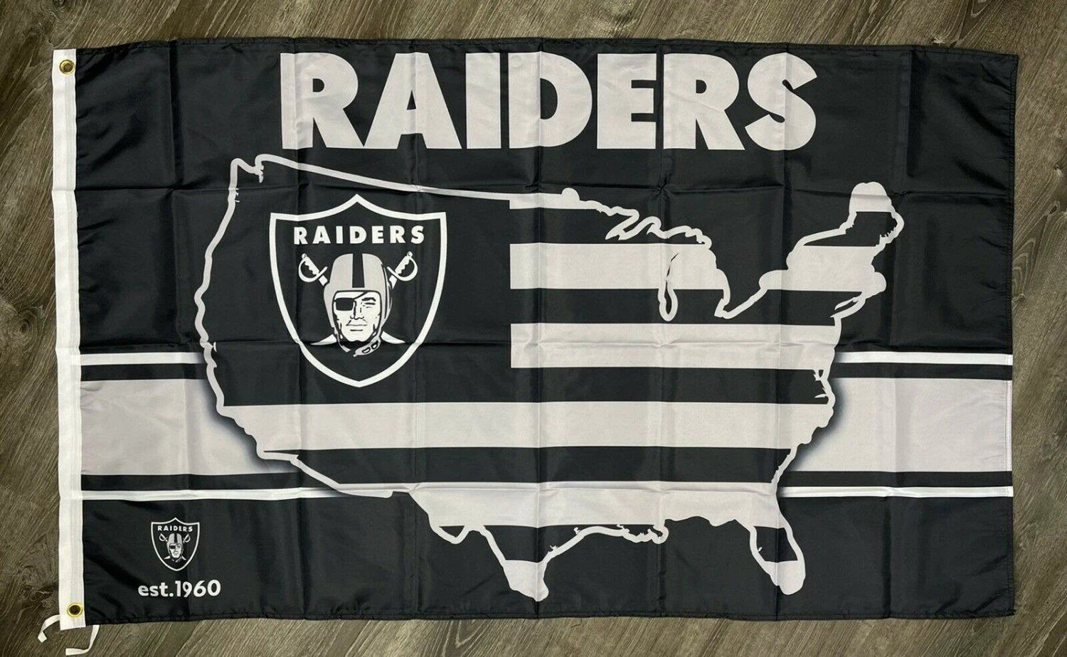 Oakland Raiders Flag 3x5 ft Sports Football Banner Man-Cave Garage by flagsjustdoit