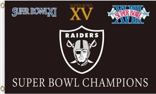 Oakland Raiders Sport Flag 3X5 Ft Polyester Banner USA 90x150cm by flagsjustdoit