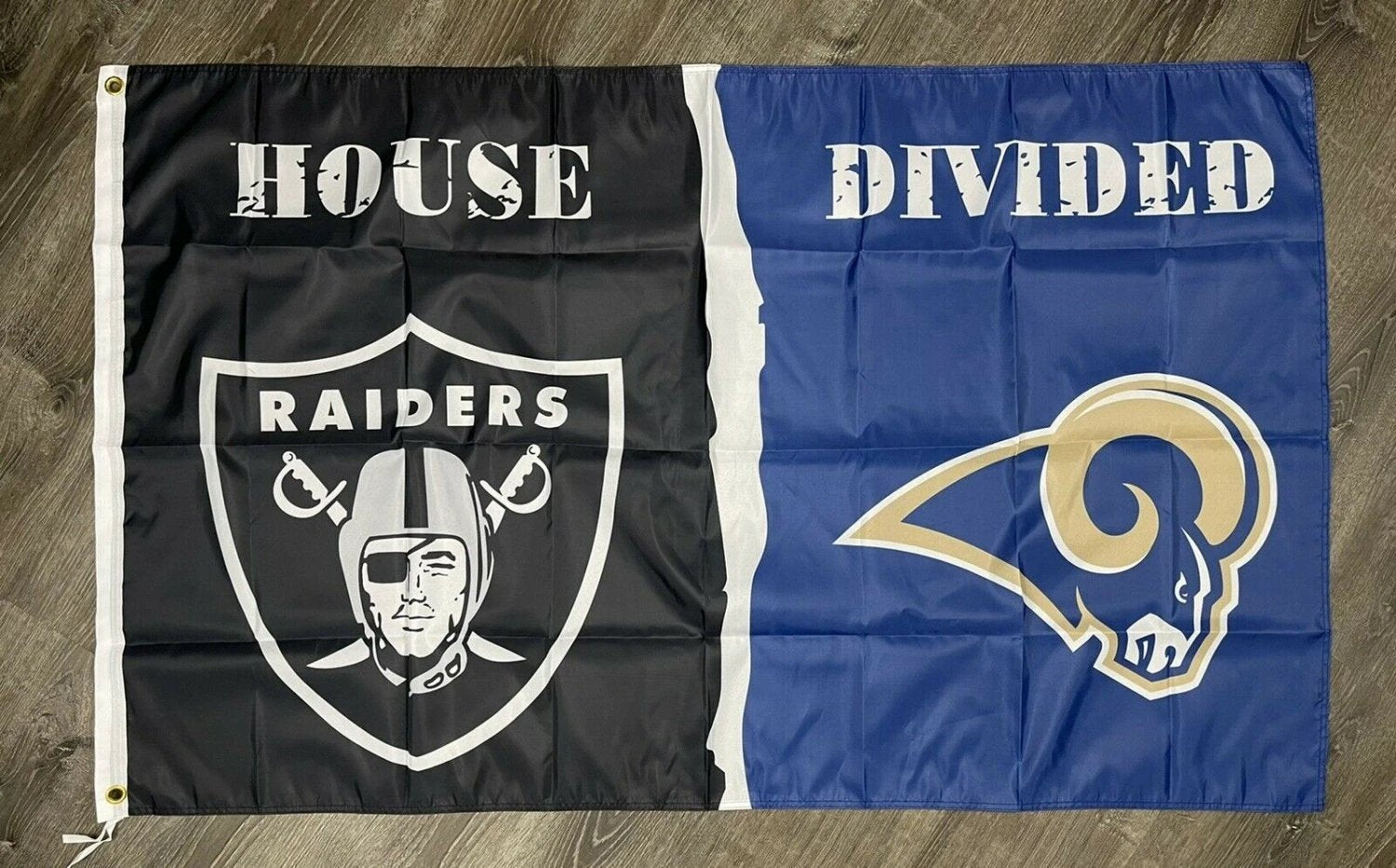 Oakland Raiders vs Los Angeles Rams Flag 3x5 ft Sports Banner Man-Cave New by flagsjustdoit
