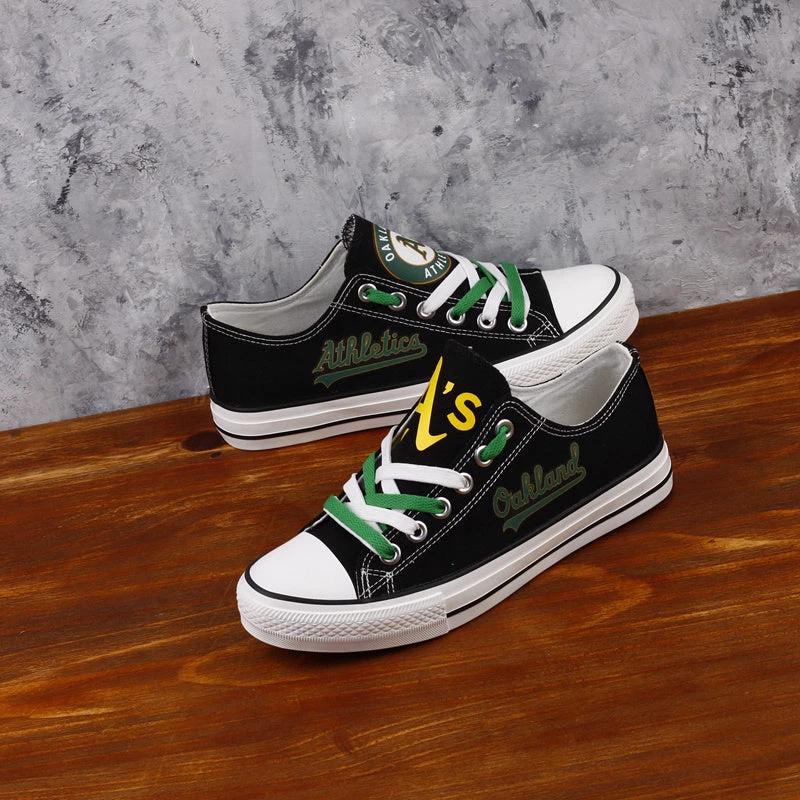 Oakland Athletics Limited Print Low Top Canvas Shoes Sport Sneakers For Men Women Fans by Crocs