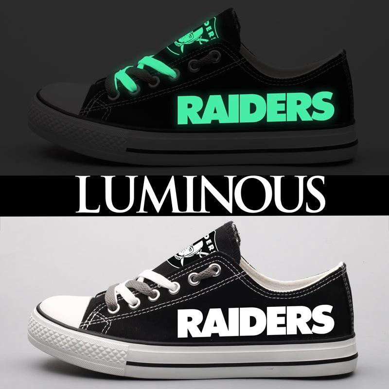 Oakland Raiders Low Top Canvas Sport Sneakers Shoes For Men Women Fans by Crocs