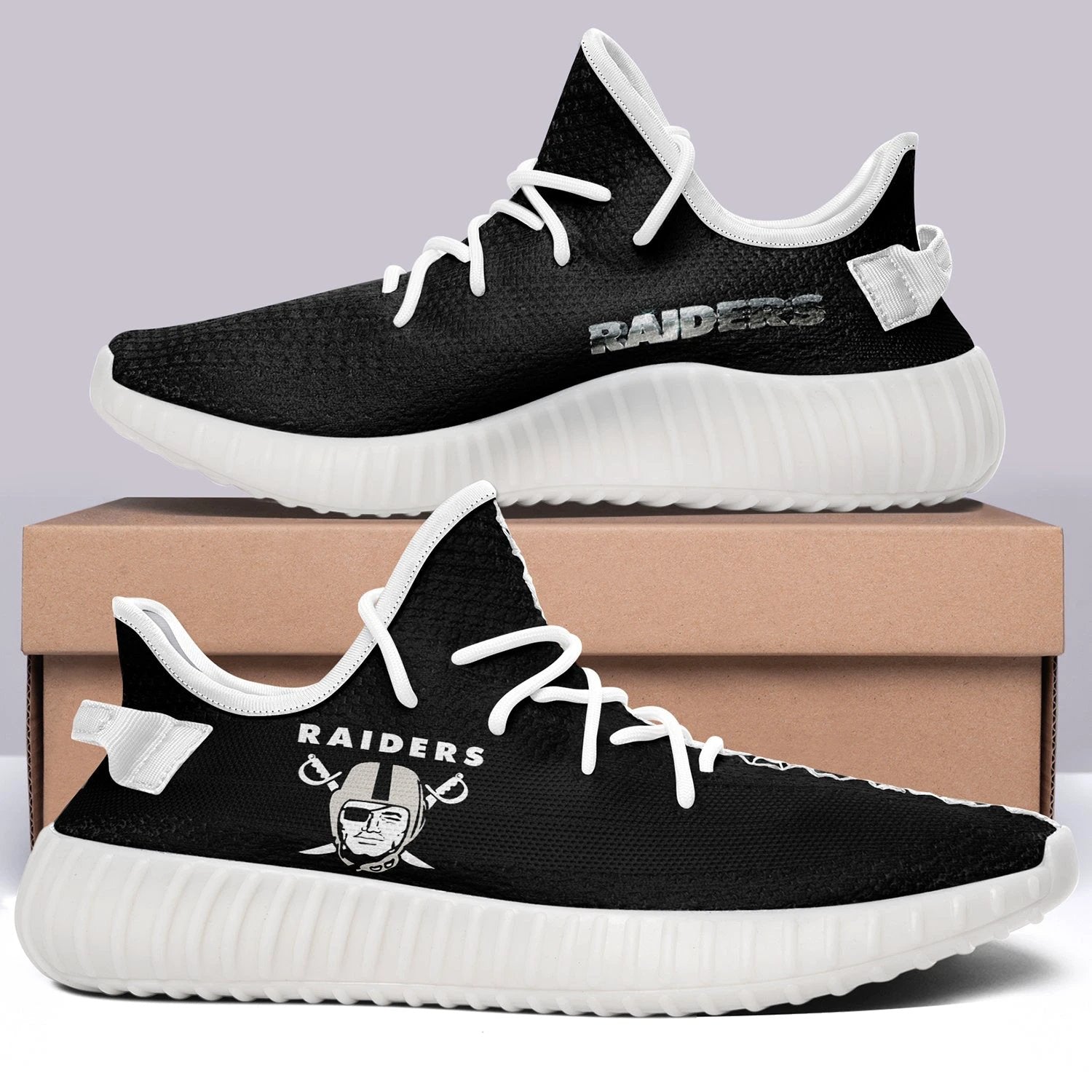 Oakland Raiders NFL 350v Yeezy Sneakers For Men Women Fans by Crocs