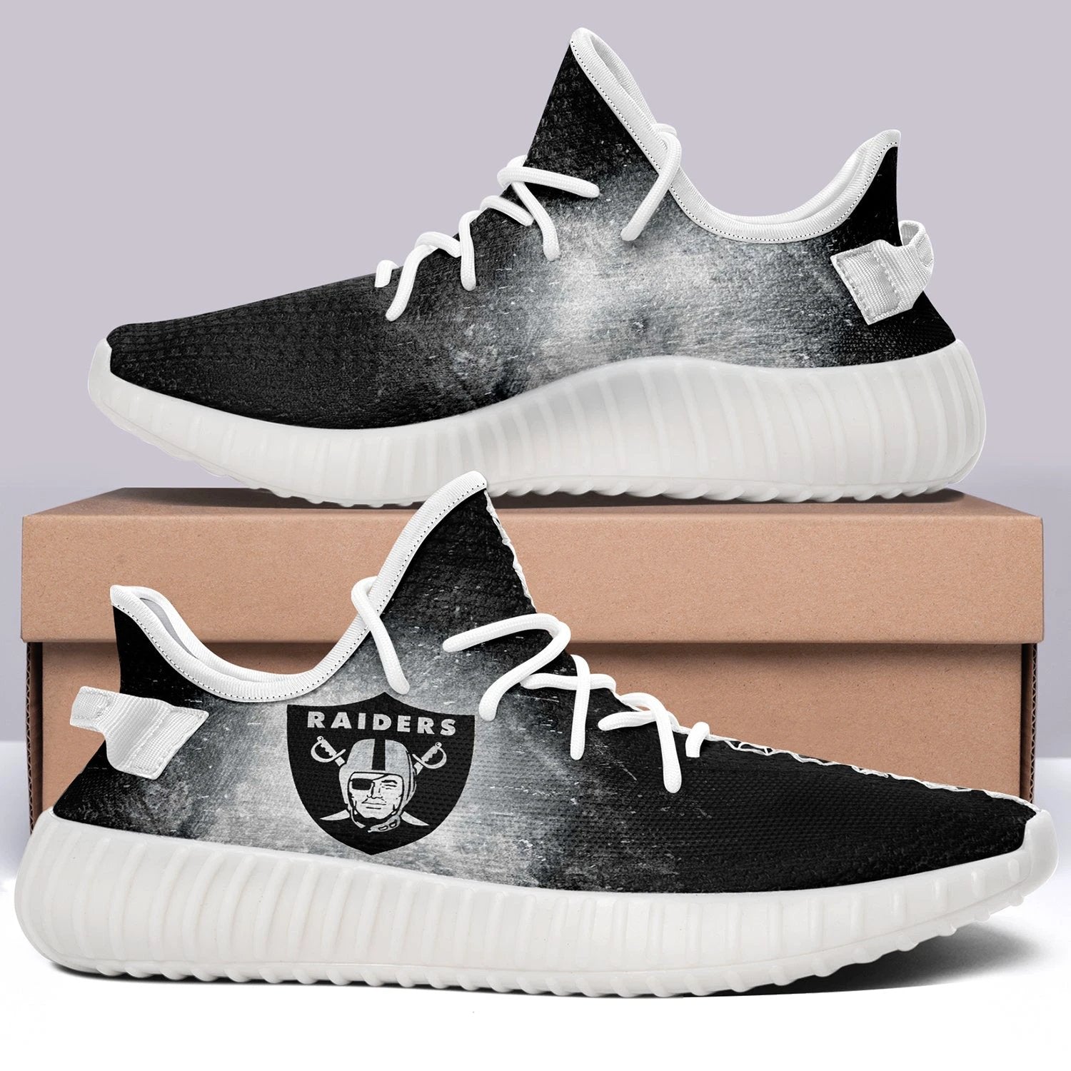 Oakland Raiders NFL 350v Yeezy Sneakers For Men Women Fans by Crocs