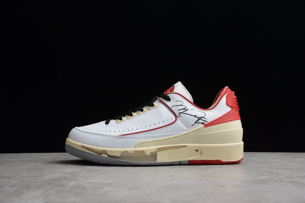 Off-White X Air Jordan 2 Low White Red by Air Jordan