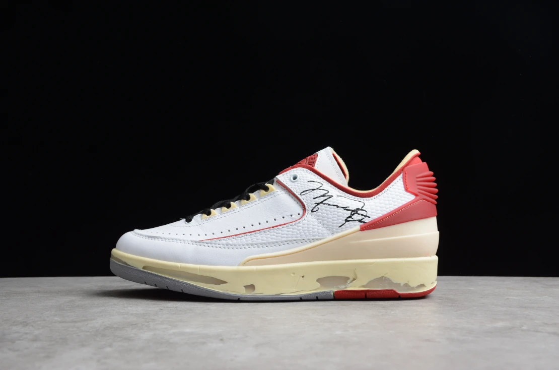 Off-White X Air Jordan 2 Low White Varsity Red by Air Jordan