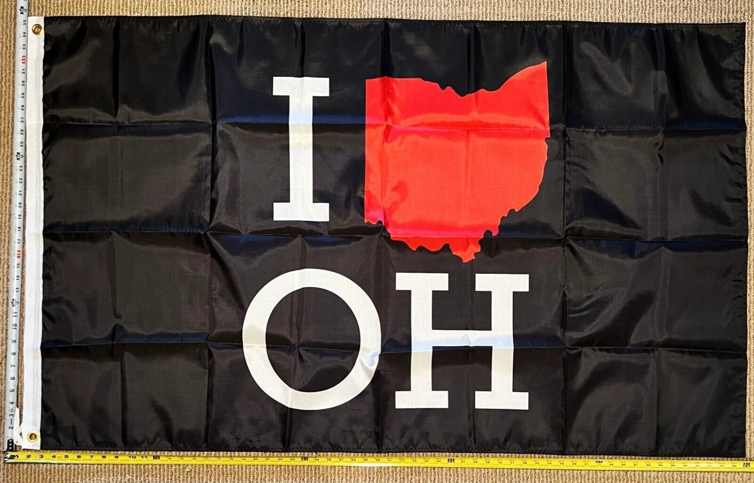 Ohio Against The World Flag I Love Ohio Br Dorm Beer Sign USA 3x5' by flagsjustdoit
