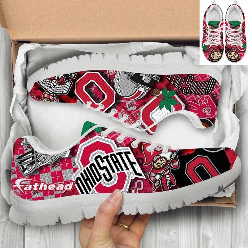 Ohio State Buckeyes Patterns Canvas Limited Sneaker Shoes For Men Women Fans by Crocs