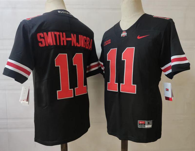 Ohio State Buckeyes #11 Smith-Njigba NCAA Football Jersey Black by My Store