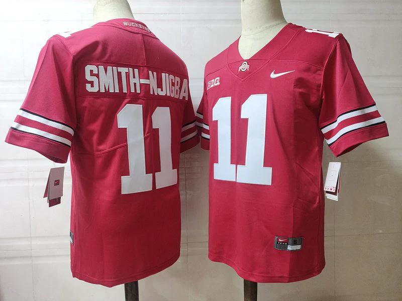 Ohio State Buckeyes #11 Smith-Njigba NCAA Football Jersey Red by My Store
