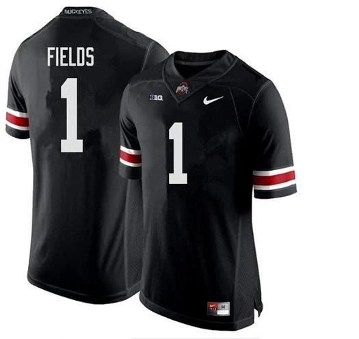 Ohio State Buckeyes #1 Justin Fields College NCAA Football Jersey Black by My Store