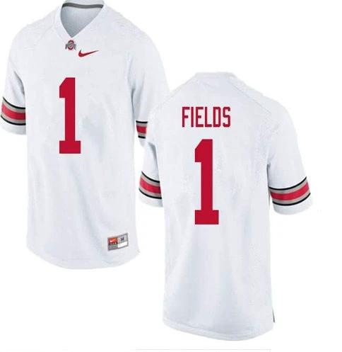 Ohio State Buckeyes #1 Justin Fields College NCAA Football Jersey White by My Store