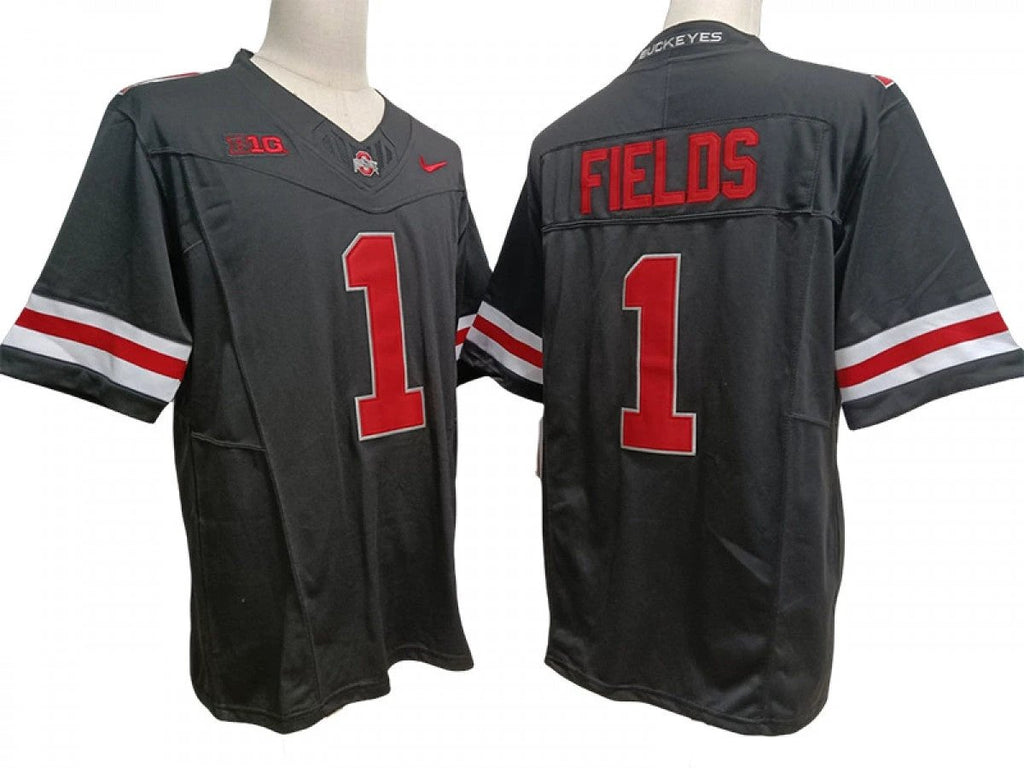 Ohio State Buckeyes #1 Justin Fields Vapor F.U.S.E. Limited Jersey Black by My Store NCAA Football Jerseys