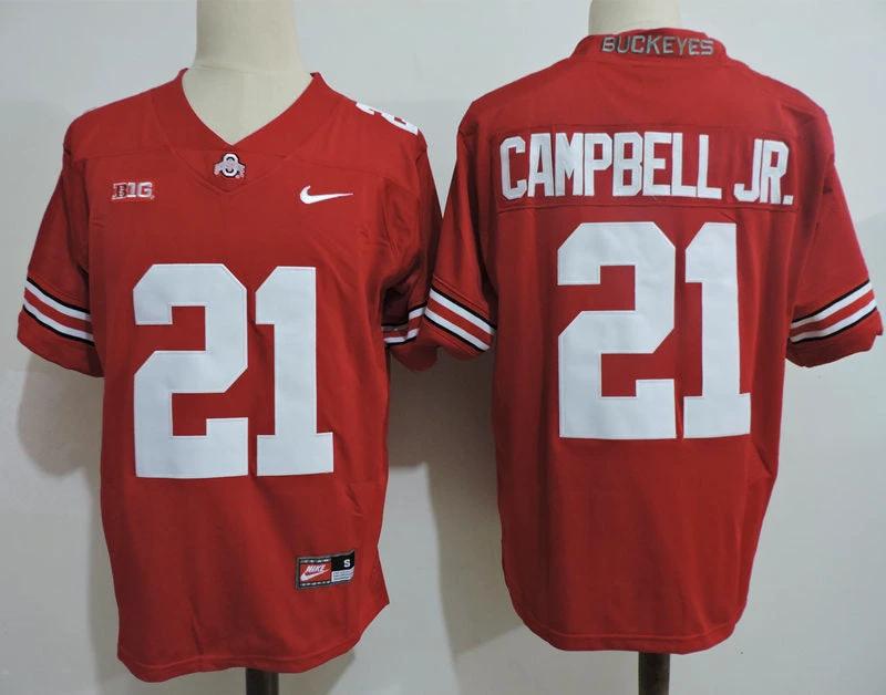 Ohio State Buckeyes #21 Campbell Jr College Football Jersey Red by My Store