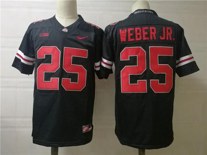 Ohio State Buckeyes #25 Weber Jr College Football Jersey Black by My Store