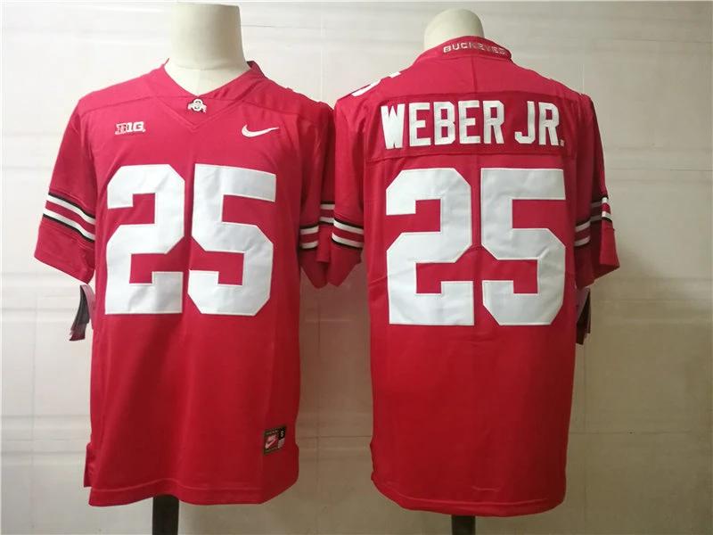 Ohio State Buckeyes #25 Weber Jr College Football Jersey Red by My Store