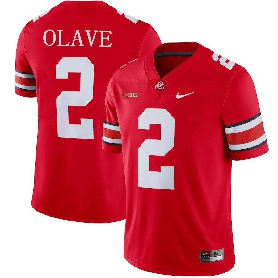 Ohio State Buckeyes #2 Chris Olave NCAA College Football Jersey Red by My Store