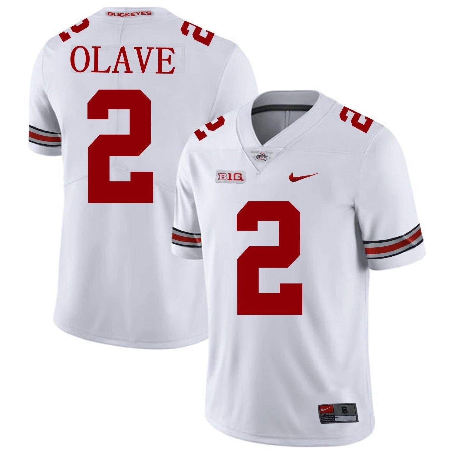 Ohio State Buckeyes #2 Chris Olave NCAA College Football Jersey White by My Store