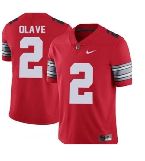 Ohio State Buckeyes #2 Chris Olave NCAA Football Red Jersey by My Store