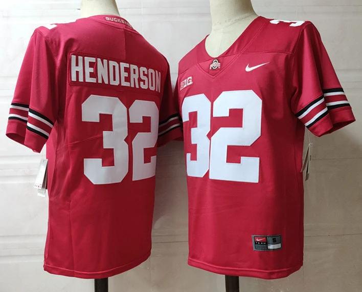 Ohio State Buckeyes #32 Henderson NCAA Football Jersey Red by My Store