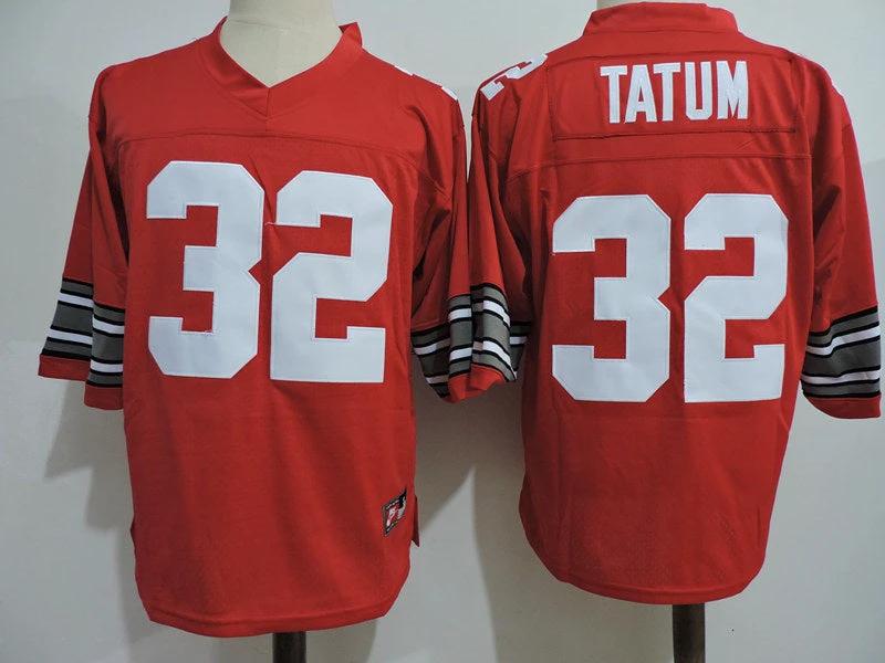 Ohio State Buckeyes #32 Tatum College Football Jersey Red by My Store