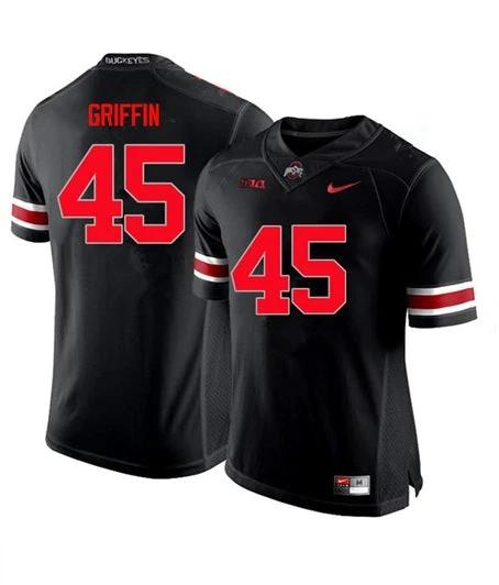 Ohio State Buckeyes #45 Archie Griffin NCAA College Football Black Jersey by My Store