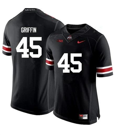 Ohio State Buckeyes #45 Archie Griffin NCAA College Football Jersey Black by My Store