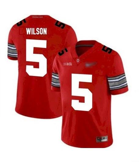 Ohio State Buckeyes #5 Garrett Wilson NCAA Football Jersey Red by My Store