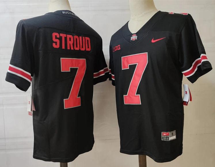 Ohio State Buckeyes #7 Stroud NCAA Football Jersey Black by My Store