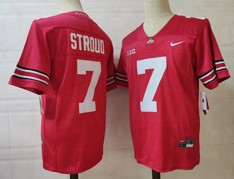 Ohio State Buckeyes #7 Stroud NCAA Football Jersey Red by My Store