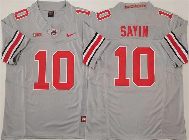 Ohio State Buckeyes #10 Julian Sayin Jersey 2025 F.U.S.E. Football Stitched by My Store NCAA Football Jerseys