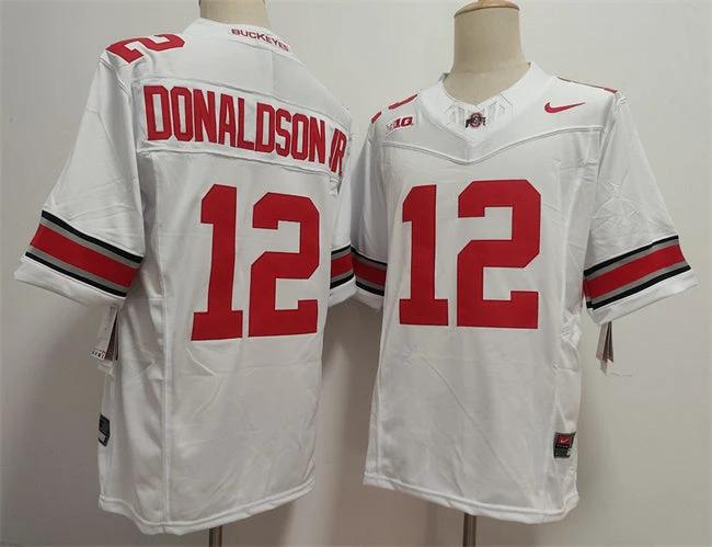 Ohio State Buckeyes #12 CJ Donaldson Jersey 2025 F.U.S.E. Football Stitched by My Store NCAA Football Jerseys