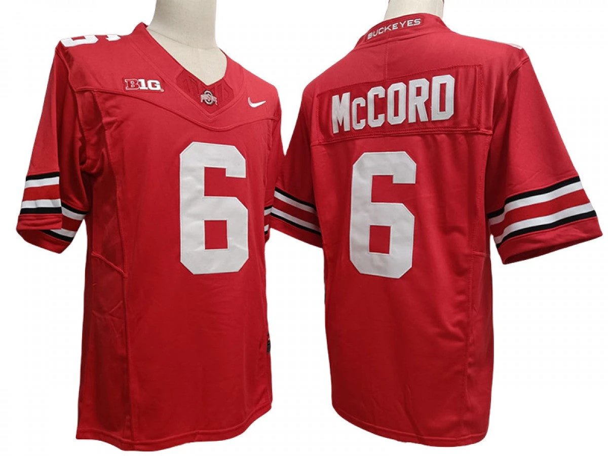 Ohio State Buckeyes #6 Vapor F.U.S.E. Limited Jersey - Kyle McCord Stitched by My Store NCAA Football Jerseys