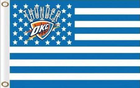 Oklahoma City Thunder Star Flag 3X5Ft Polyester Banner USA Digital Print by flagsjustdoit