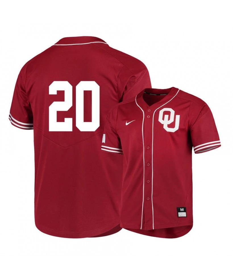Oklahoma Sooners 20 Peyton Graham Red Elite College Baseball Jersey by My Store