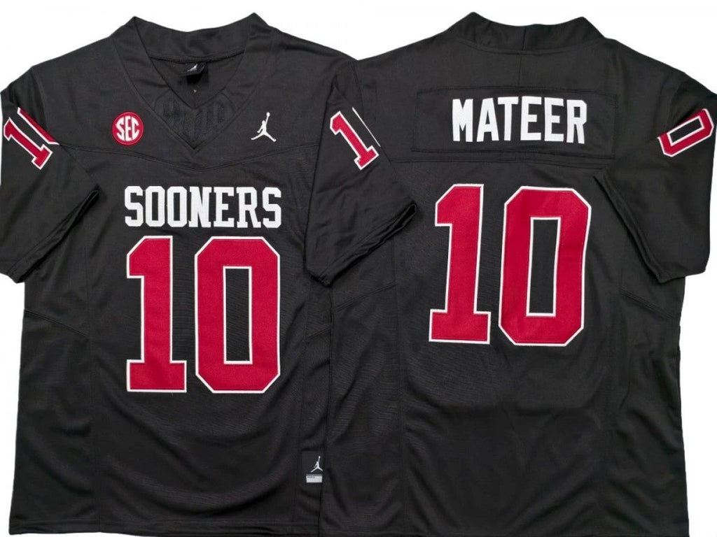 Oklahoma Sooners #10 John Mateer Vapor F.U.S.E. Limited Jersey Red by My Store NCAA Football Jerseys