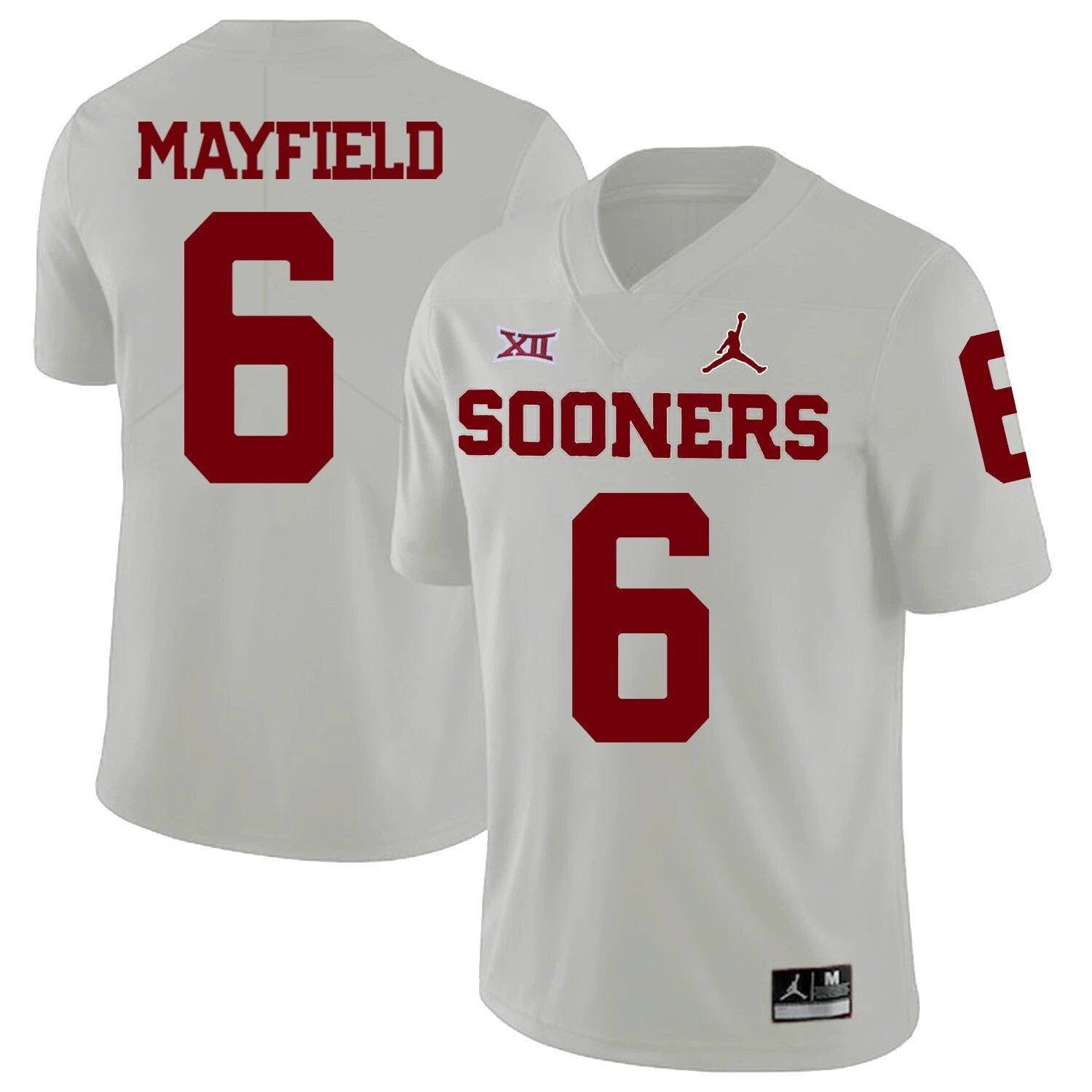 Oklahoma Sooners #6 Baker Mayfield White NCAA College Football Jersey by My Store