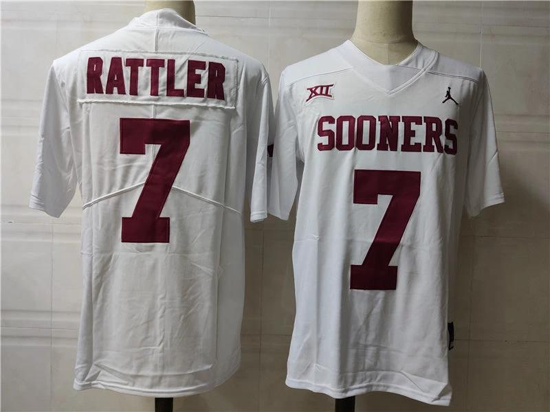 Oklahoma Sooners #7 Sooners College Football Jersey White by My Store