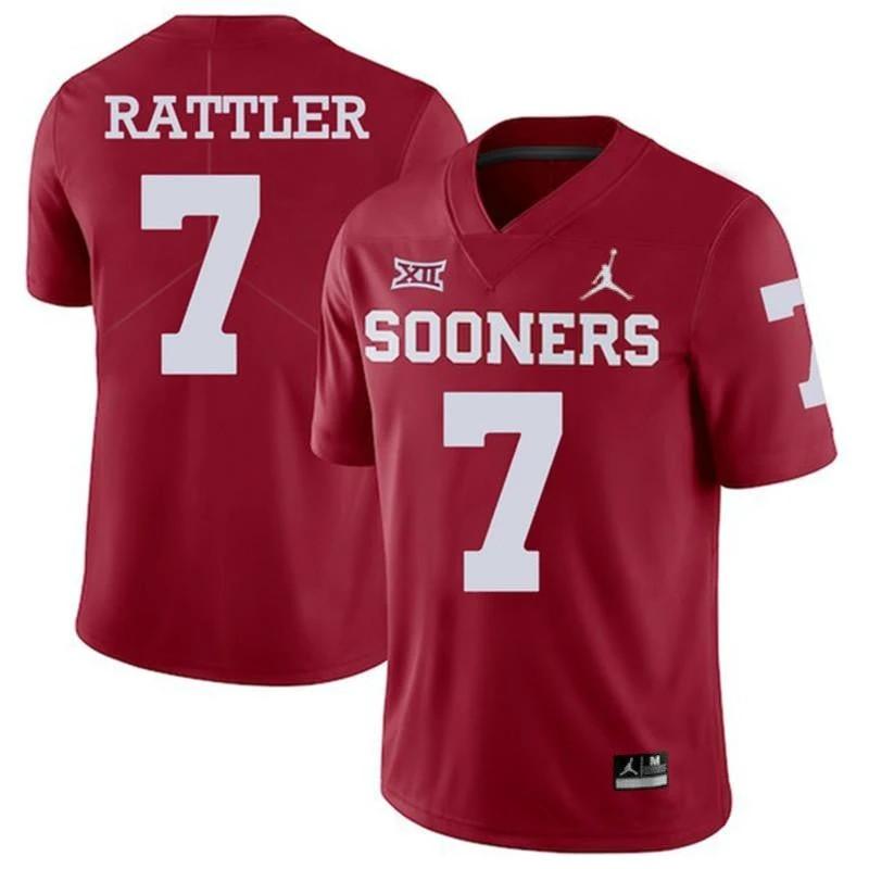 Oklahoma Sooners #7 Spencer Rattler NCAA College Football Jersey Red by My Store