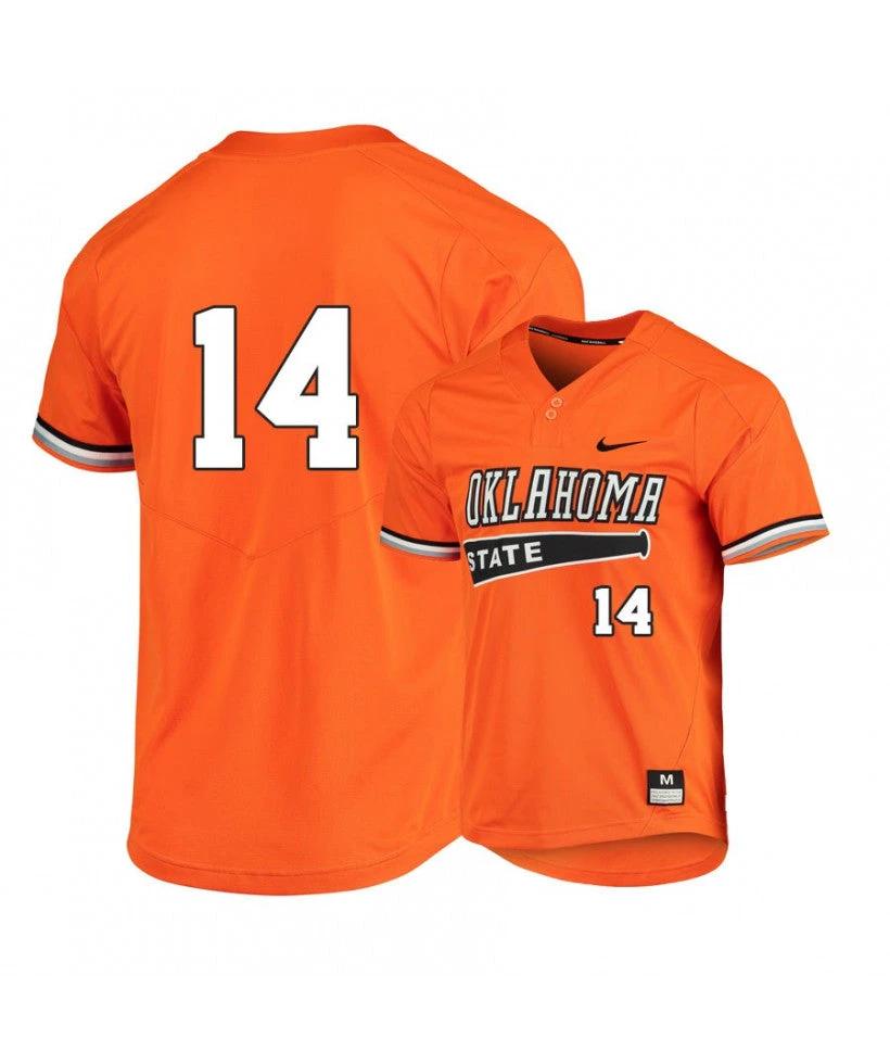 Oklahoma State Cowboys 14 Noah Sifrit Orange Elite Baseball Jersey by My Store