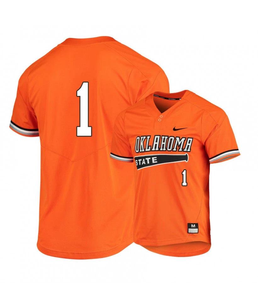 Oklahoma State Cowboys 1 Hueston Morrill Orange Elite Baseball Jersey by My Store