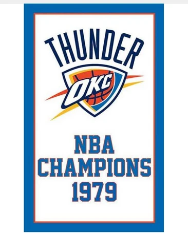 Oklahoma City Thunder Flag-3x5FT Banner-100% polyester by flagsshop
