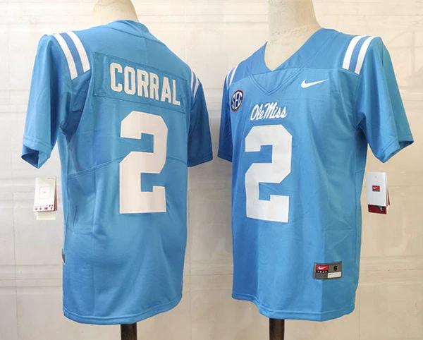 Ole Miss Rebels #2 Corral NCAA Football Jersey by My Store