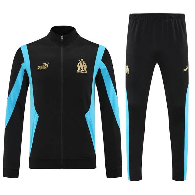 Olympique Marseille 2025-26 Soccer Training Set Les Phocéens Spirit – Black and Blue by Soccer Jersey