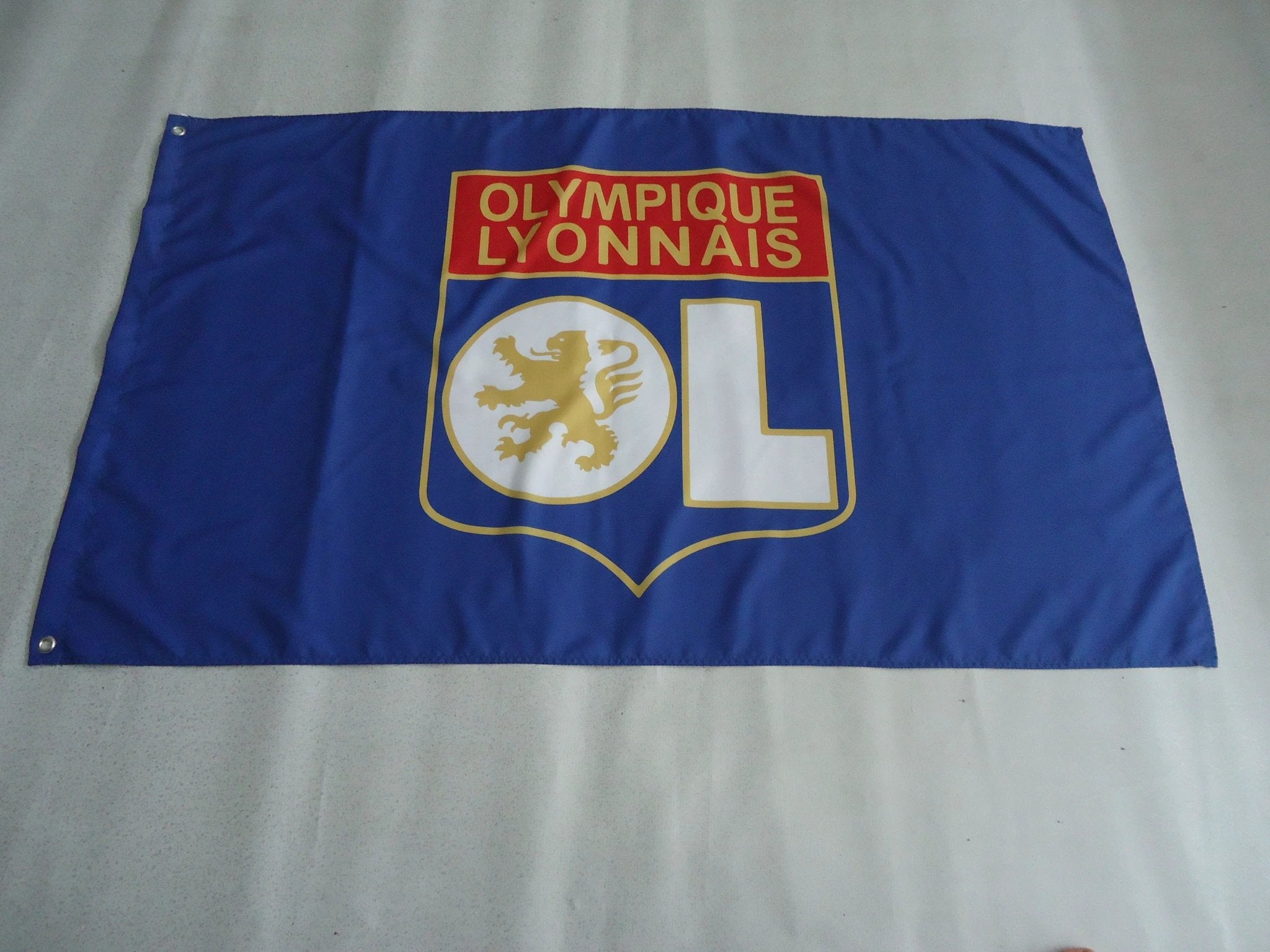 Olympique Lyonnais Flag-3x5FT OL Banner-100% polyester Lyon flag by flagsshop