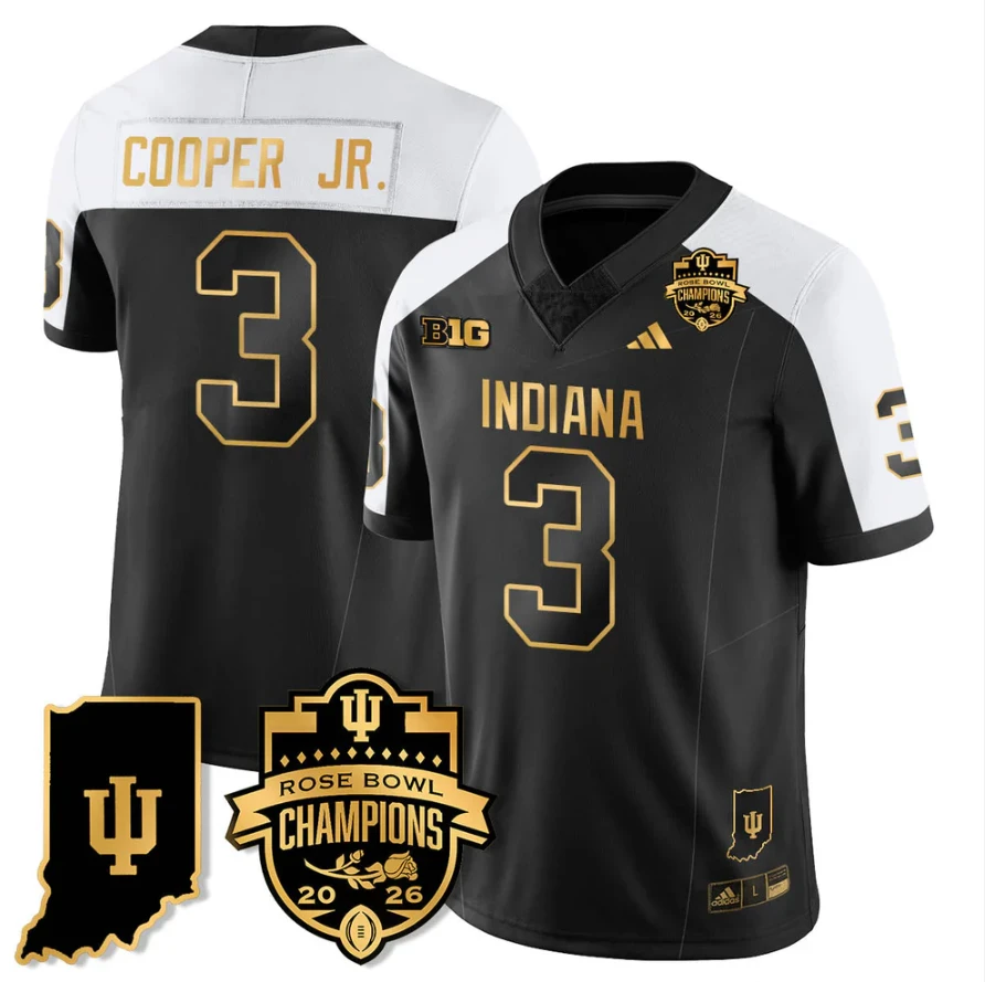 Omar Cooper Jr Jersey #3 Indiana Hoosiers 2026 Rose Bowl Champions Alternate by NCAA Football Jersey