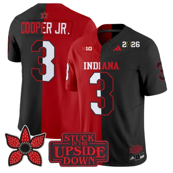 Omar Cooper Jr Jersey #3 Indiana Hoosiers Upside Down Edition Vapor Stitched by My Store NCAA Football Jerseys