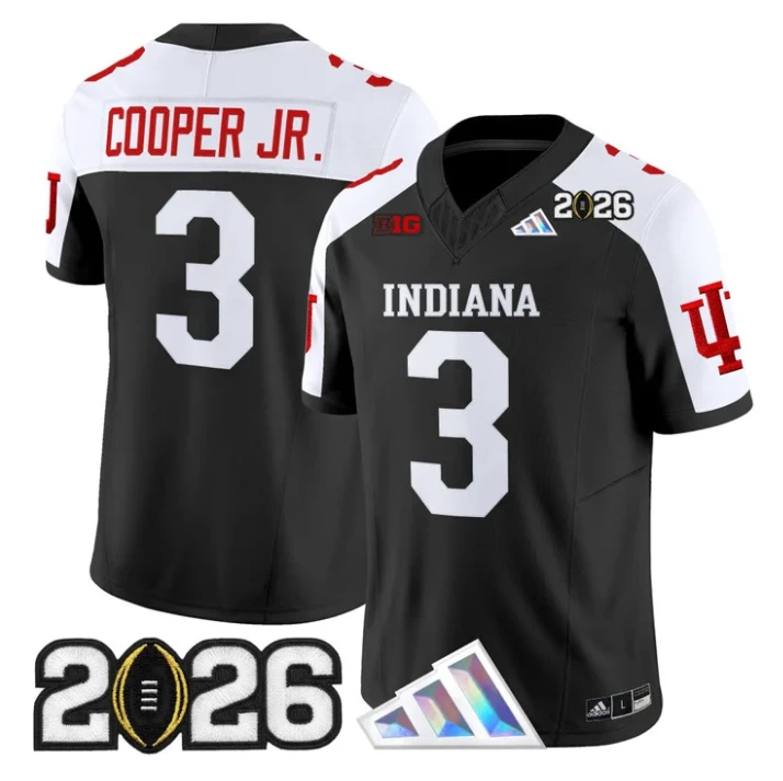 Omar Cooper Jr Jersey #3 Indiana Hoosiers 2026 CFP Final V3 Stitched by My Store NCAA Football Jerseys