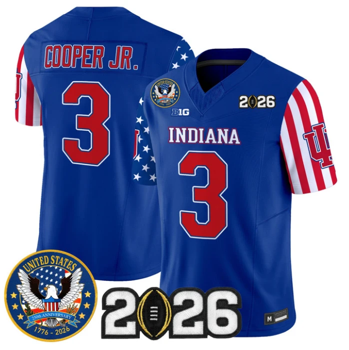 Kaelon Black Jersey #8 Indiana Hoosiers America 250 Edition 2026 CFP Stitched by My Store NCAA Football Jerseys