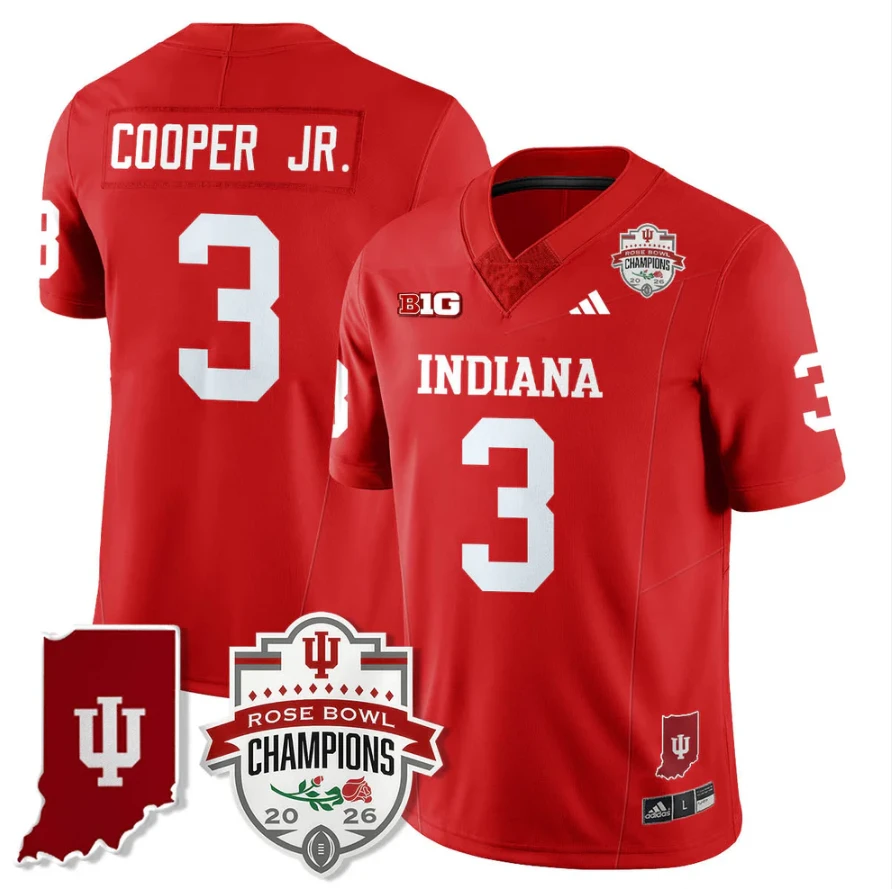 Omar Cooper Jr Jersey #3 Indiana Hoosiers Rose Bowl Champions Stitched by My Store NCAA Football Jerseys