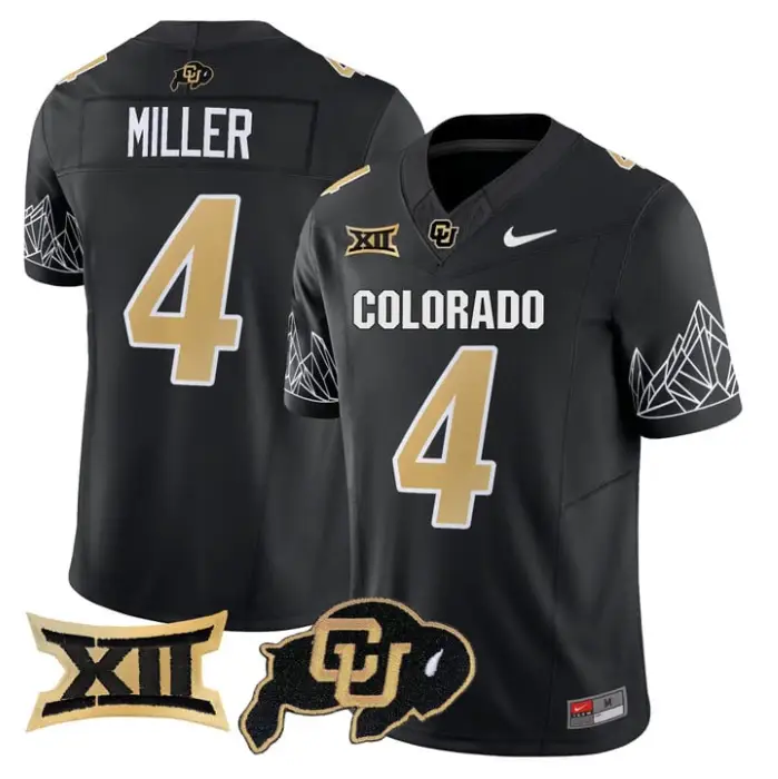 Omarion Miller Jersey #4 Colorado Buffaloes 2025 Limited V2 Stitched Black by NCAA Football Jersey